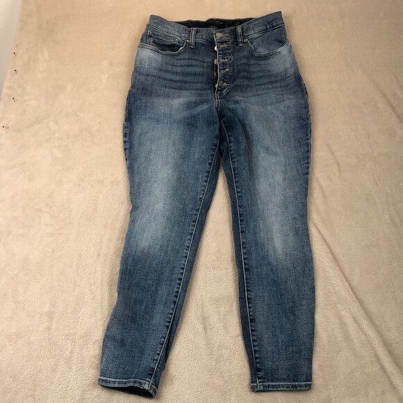 Lucky Brand Womens Jeans Size 10/30 High-Rise Skinny Bridgette Button Fly Blue - Picture 15 of 16